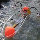 Canoë de recherche de l'eau de polycarbonate, bateaux légers de sport de lac avec des palettes