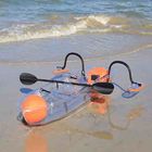 Bateau de sports aquatiques de feuille de PC, double kayak durable de pêche avec des pédales de pied