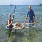 Bateaux de pêche clairs durables de fibre de verre, trappe imperméable canoë de 12 pieds