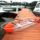 Kayak du fond d'espace libre de résine de polycarbonate de Vierge de 100 % avec l'aileron de stabilisateur