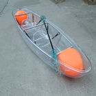 Canoë inférieur clair anti-vieillissement, kayak en plastique dur pour des hôtels/stations de vacances