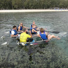 Kayak léger de mer de polycarbonate avec le tangon pour la personne 2