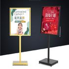 Présentoir debout d'affiche de POP d'or de boîte en métal d'éclairage de l'affiche LED de plancher de magasin de détail