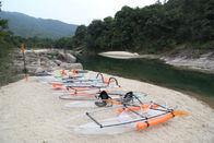 Kayak clair de pêche de double d'océan, canoë en plastique de fond plat 450 livres de capacité