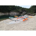 Kayak clair de pêche de double d'océan, canoë en plastique de fond plat 450 livres de capacité
