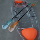 Lacs en cristal 1 canoe de personne/kayak clairs en plastique de rivière avec des pédales/sièges