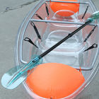 Lacs en cristal 1 canoe de personne/kayak clairs en plastique de rivière avec des pédales/sièges
