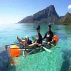 Kayak d'océan de récréation d'accessoires de pêche, double canoë tandem de course de rivière