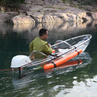 Voir le kayak transparent de Driftsun, canoë de fond plat avec des stabilisateurs