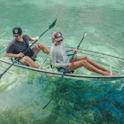 Étang pêchant la coque transparente de kayak inférieur clair facile d'apprécier plus de vision