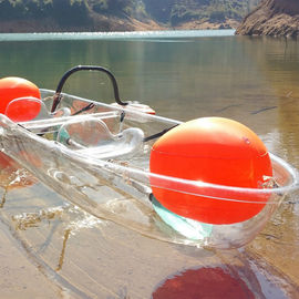 Petit bateau de pêche de fond plat, bateau en verre de plancher de 2 pédales avec les flotteurs gonflables d'air