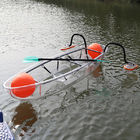 Bateau à rames en plastique transparent, bateaux de pêche en eau douce de lame de 0 - 360 degrés