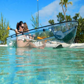 Kayak transparent en plastique de matériau de coque, bateau clair de PC, canoë transparent de polycarbonate
