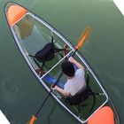 Kayak clair comme de l'eau de roche en plastique de canoë de double polycarbonate pour pour deux personnes