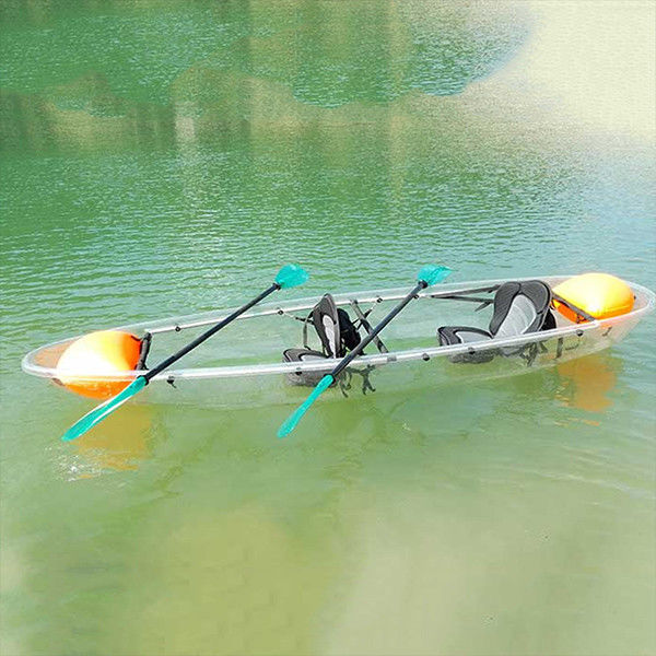 Canoë transparent en plastique avec des palettes approbation de la CE de taille de 3330 x de 930 x de 370mm